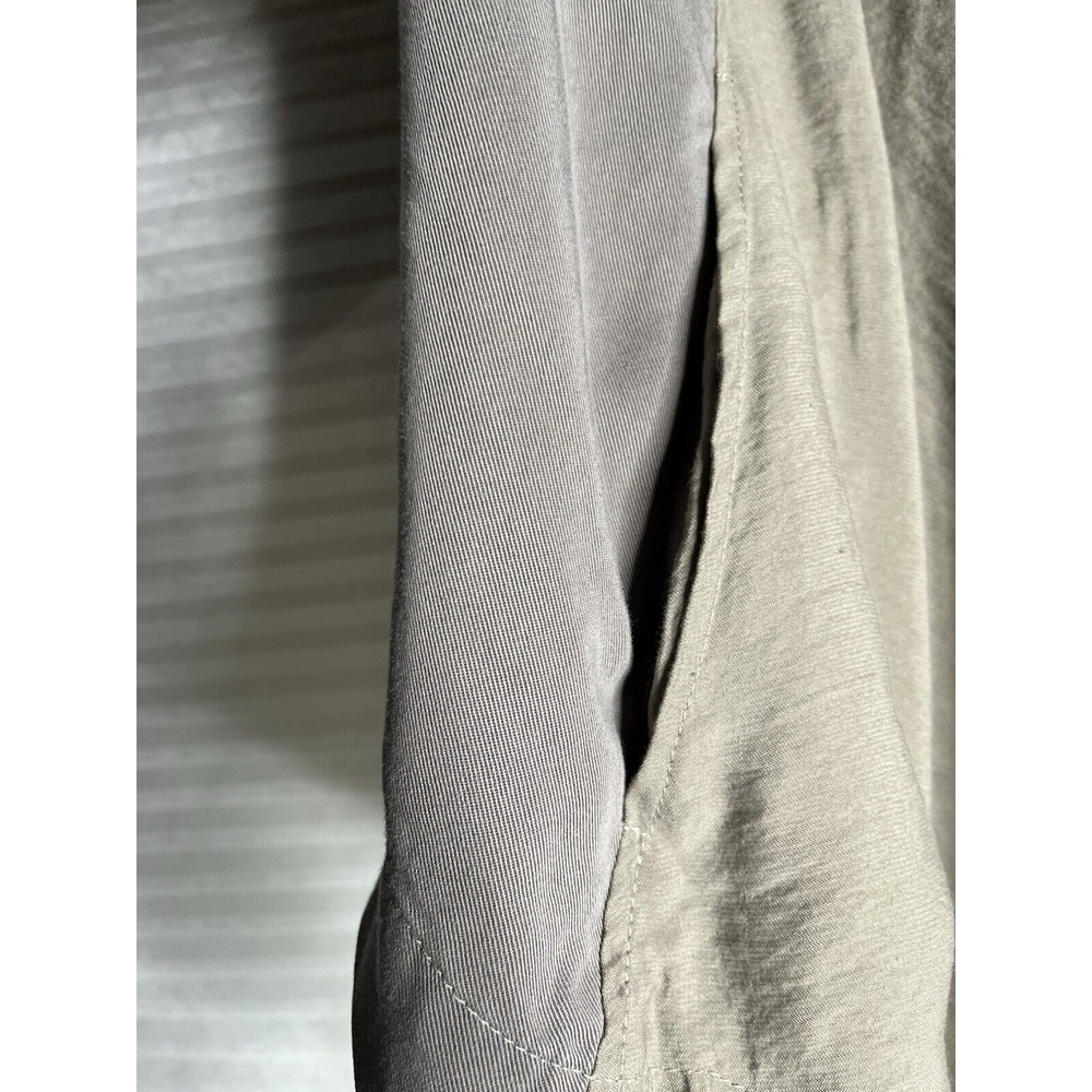 ALL SAINTS Kwar cropped long sleeve jacket khaki  block green tan Women Size 2 - Picture 4 of 13